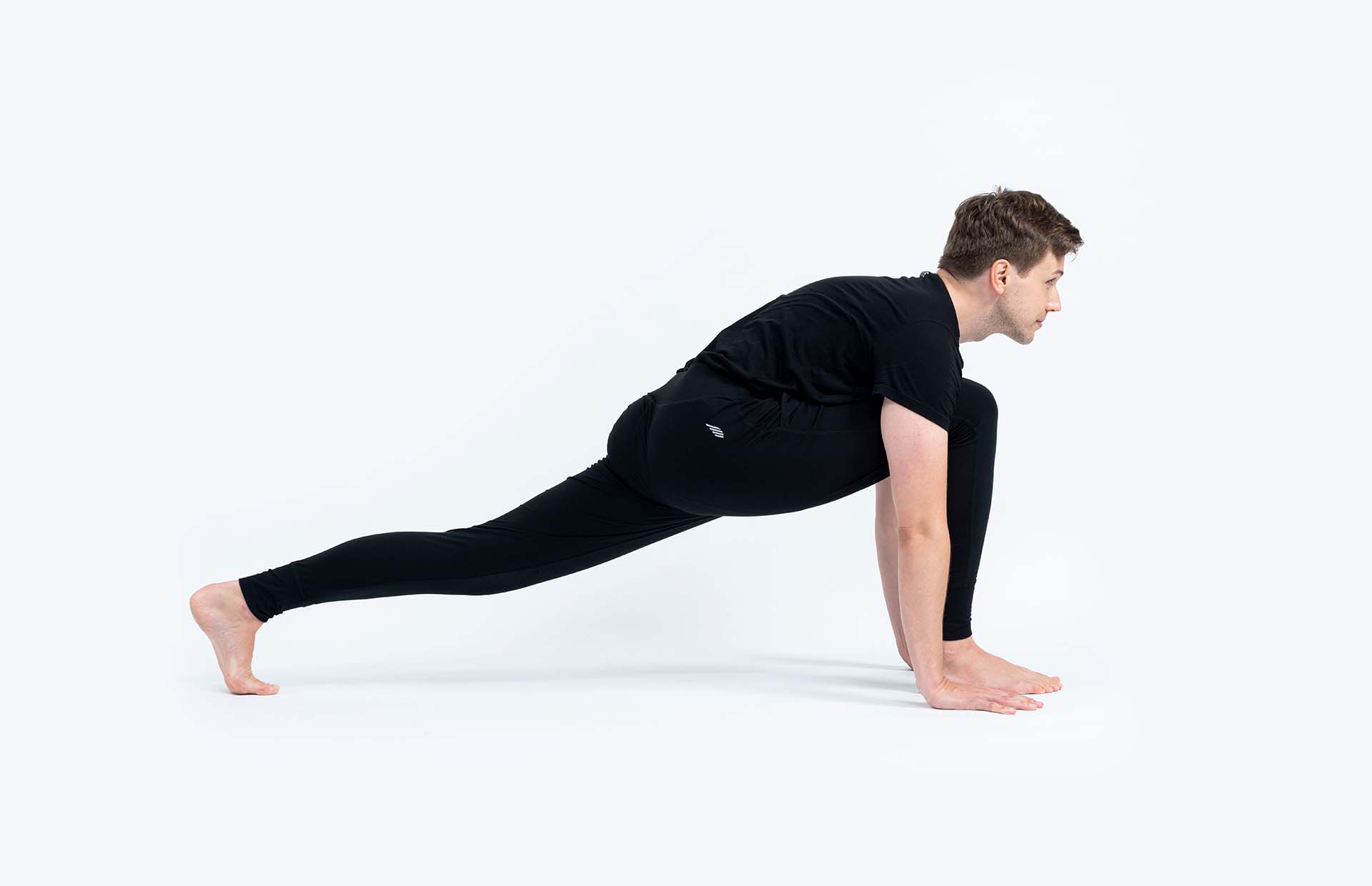 A person in a lunge